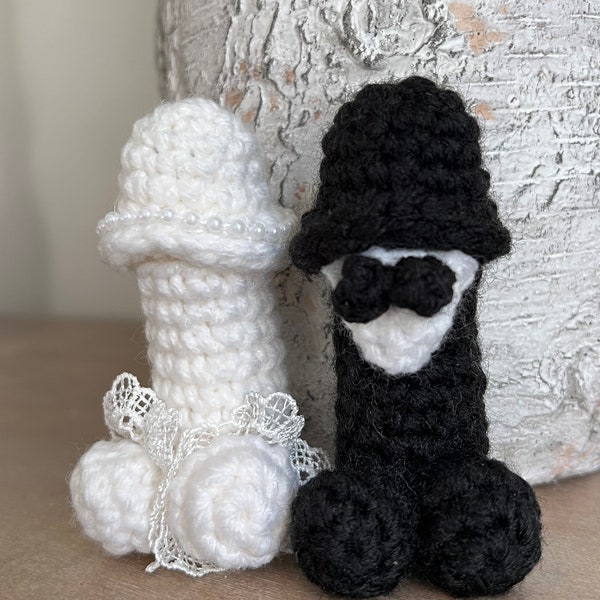 Crochet Penis Lip Balm Holder Chapsdick, Bride, Groom
