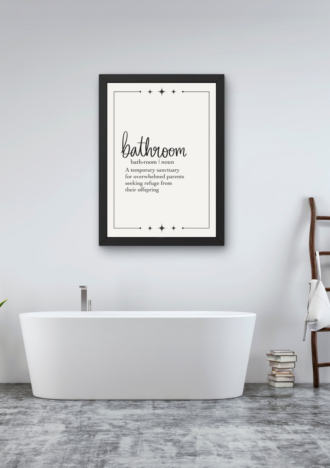 Bathroom Wall Art, Black and White Design, Bathroom Art, Wall Art ...