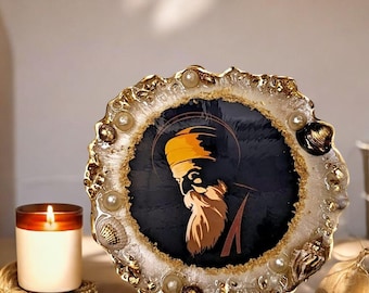 Guru Nanak Dev Ji Resin Artwork: Sikh Home Decor