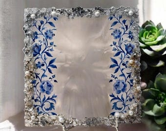 Individuell gestaltete Gurbani, Kunst aus Kunstharz: Spirituelle Dekoration im Sikhismus, abstrakte religiöse Kunst