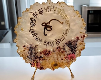 Handmade Mool Mantra Resin Art: Sikh Spiritual Decor