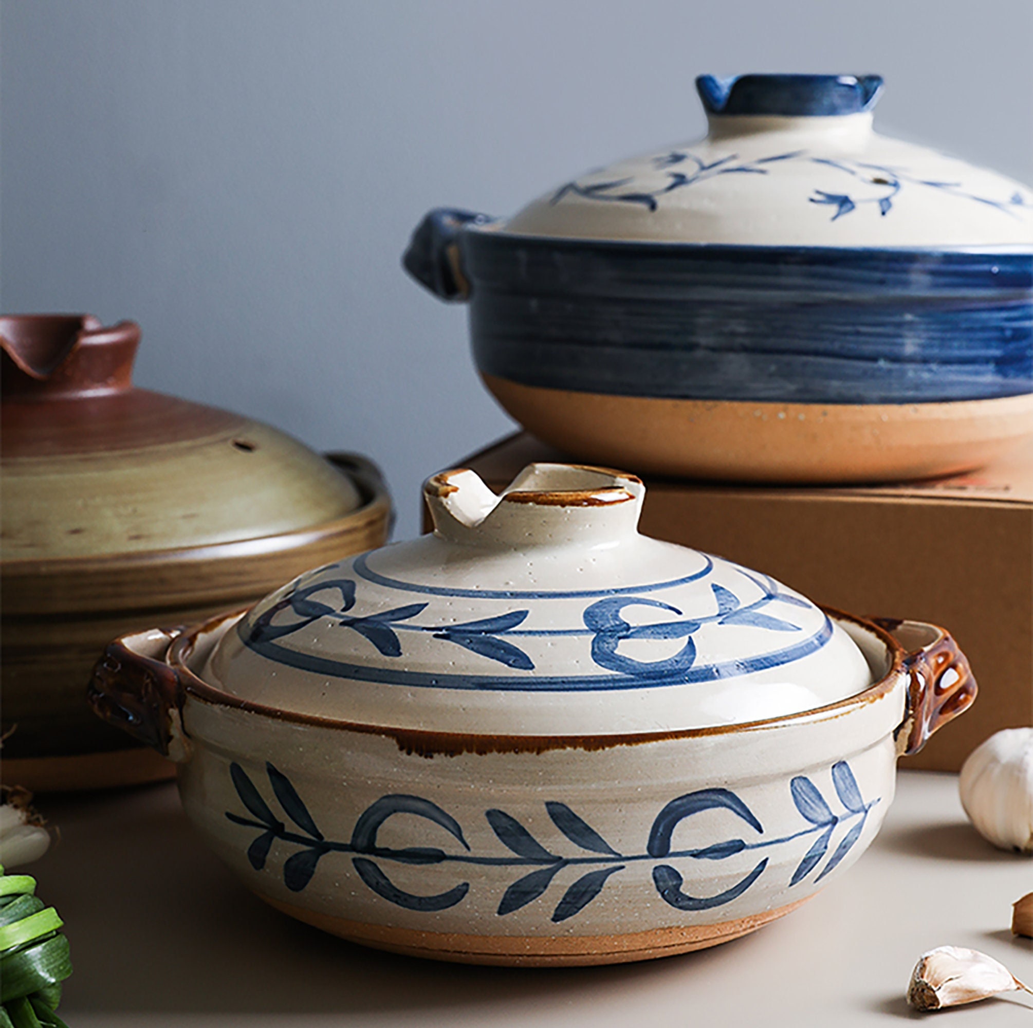 Ceramic Casserole Dish with Lid Oven Safe, 3.5 Quart Large Casserole Dish,  Covered Rectangular Casserole Dish Set, 9x13 Casserole Dish, Baking Dishes  for Casseroles, Farmhouse Style (Blue) 