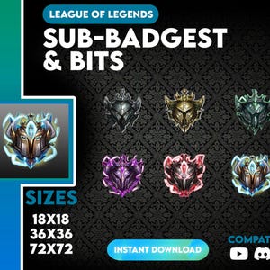 Twitch Sub Badge – League of Legends Digital in 3 Sizes