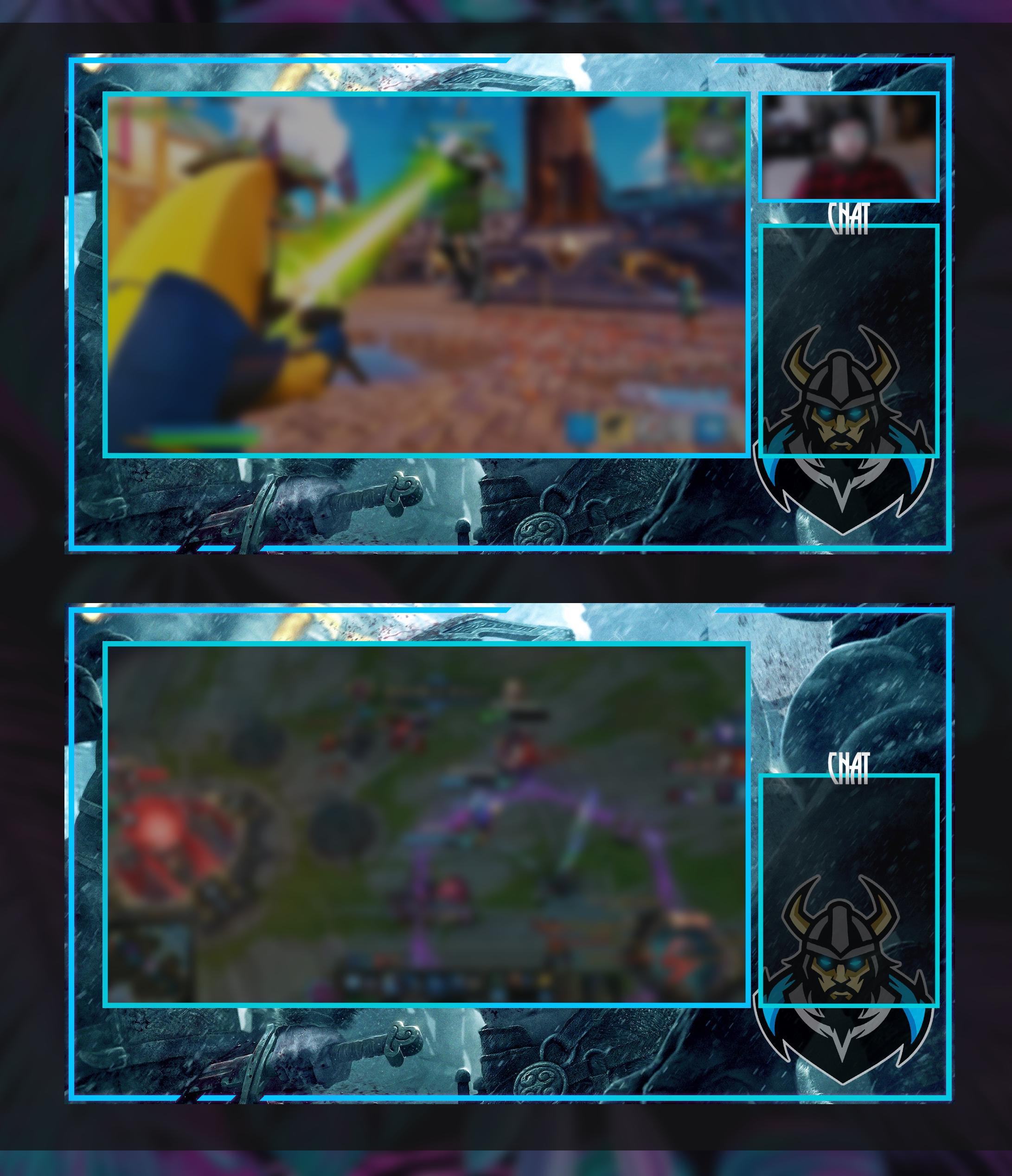 Blue Viking Stream Overlays Package for Twitch, Youtube, OBS, Kick ...