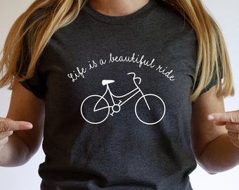 Bike Lover TShirt, Cycling Gift Shirt, Bicycle Gift Tee, Bicycle Clothing, Gift for Women Rider, Riding Tshirt, Biking Shirt, Cyclist Tee