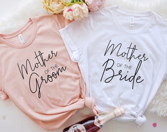 Chemise mère de la mariée, T-shirt mère du marié, cadeau mère de la mariée, enterrement de vie de jeune fille, cadeau de fête nuptiale, chemise de fête de mariage