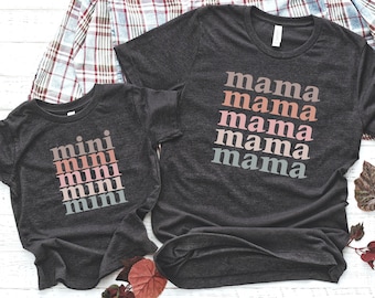 Mama Mini Matching T-Shirt, Mama Daughter Shirt, New Mom Tee, Mother Daughter Shirt, Matching Mommy and Me, Mama Mini Outfits, Newborn Shirt