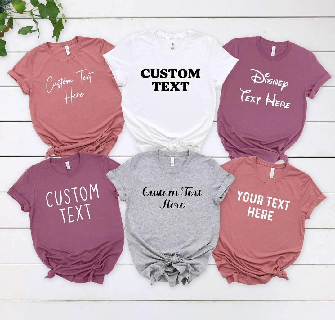 Custom Shirts, Customized Text Shirt, Personalized T-shirt, Custom ...