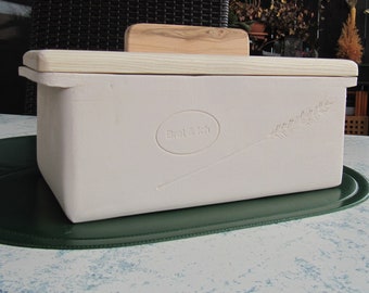 Bread box made of fired clay unglazed approx. 5 liters offer