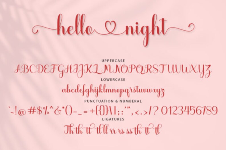 Vip Night Cursive Hello Night Font - Etsy