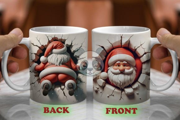 Both Side 3D Christmas Mug Wrap Bundle - Etsy