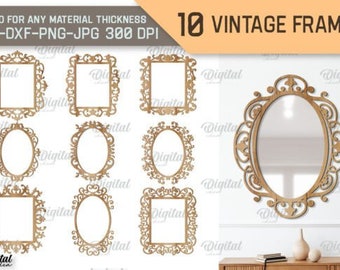 Vintage Frames SVG Laser Cut Bundle