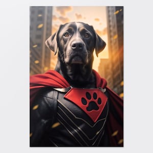 Custom Superhero Pet Portrait from Photo, Custom Pet Portrait, Funny Pet Portrait, Pet Print, Gift, Physical or Digital Print