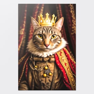 Royal Pet Portrait, Custom Oil Painting Pet Portrait, Personalized Pet Gift, King Queen Pet Art, Renaissance Pet Painting, Pet Wall Art