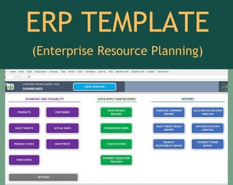 ERP System Template For Business 【Excel】