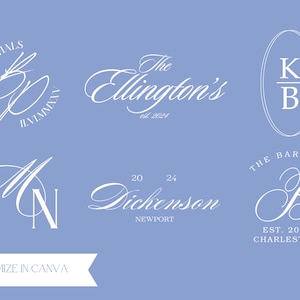 Logo per matrimonio tradizionale, set di loghi per matrimonio elegante, loghi per calligrafia per matrimonio senza tempo