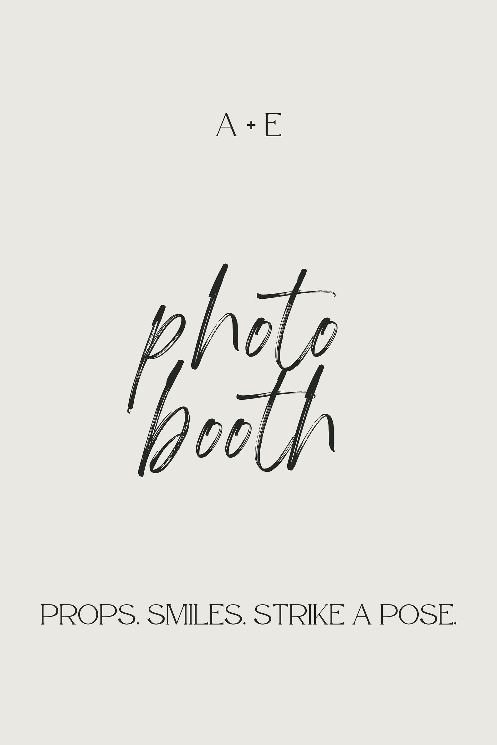 Photo Booth Sign Photo Booth Template Custom Photo Booth Sign Minimal ...