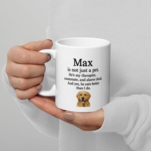 Custom Dog Photo Mug – Personalized Pet Lover Gift – Dog Mom or Dad Coffee Cup – Funny Quote – Upload Your Dog’s Name & Picture