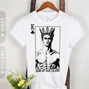 Subtiel Gay Pride-shirt | Koning van vrolijke Clubs T-shirt | MLM-shirt | Shirt Gay Ally LGBTQ | Grappig homocadeau | Pride-outfit | Shirt voor homofeestje
