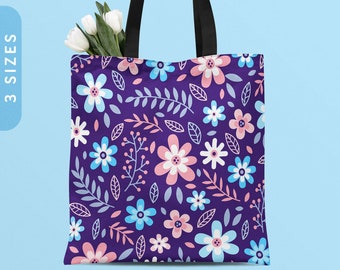 Subtle Trans Flowers Tote Bag | Transgender Pride Gift