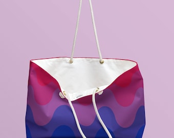Bisexual Flagge Wellen Weekender Tasche | Bi Pride Geschenk