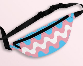 Heuptasje met trans-vlag golven | Transgender Pride-cadeau