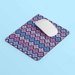 Subtle Trans Pride Diamonds Mouse Pad | Rectangle Mouse Pad | Transgender Color Mouse Pad | Trans Mousepad | Trans Home Office Gift