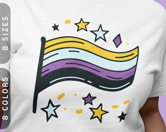 Camiseta con la bandera del orgullo no binario / Camiseta Subtle Enby (tallas XS-4X)