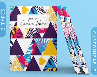 Diario poliamoroso abstracto personalizado / Cuaderno de tapa dura con orgullo poliamoroso personalizado