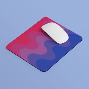 Bisexual Flag Waves Mouse Pad | LGBTQ+ Pride Gift