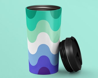 MLM Flag Waves | Stainless Steel Travel Mug 15 oz