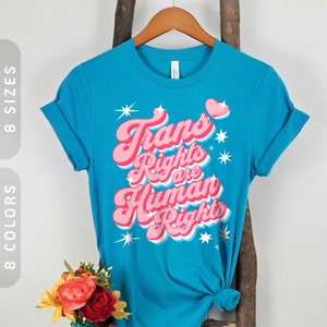 Trans Rechte sind Menschen Rechte T-Shirt | Pro Transgender Pride Tee XS-4X