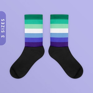 Gay/MLM Black Foot Socks | Gift For LGBTQ+ Pride | Crisp Color Sublimation Print M-XL