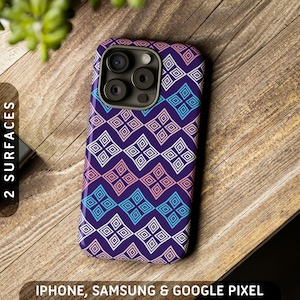 Subtle Trans Pride Diamonds Tough Case | iPhone 16 Pro Max Plus 15 14 13 12 11, Samsung S24 S23 S22 S21, Google Pixel 9 8 7 6 5 Phone