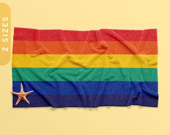 Rainbow Flag Beach Towel | LGBTQ+ Pride Gift