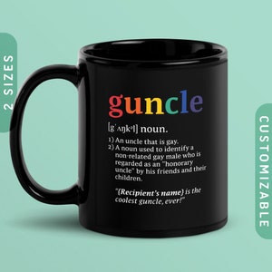 Personlig Guncle Keramisk Mugg | Anpassad Gay Farbror Gåva