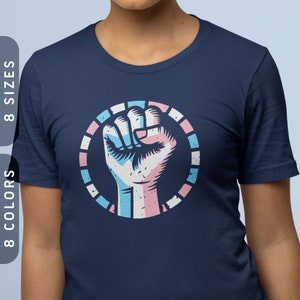 Trans Wiederstand Faust T-Shirt | Transgender-Pride-T-Shirt XS-4X