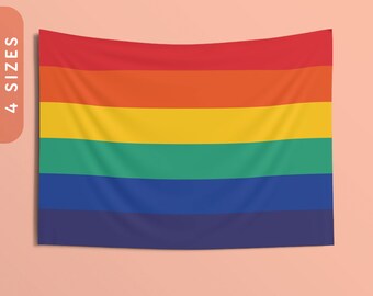 Rainbow Indoor Wall Tapestry | LGBTQ+ Pride Banner