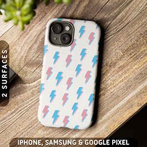 Subtle Trans Pride Thunderbolts Tough Case | iPhone 16 Pro Max Plus 15 14 13 12 11, Samsung S24 S23 S22 S21, Google Pixel 9 8 7 6 5 Phone