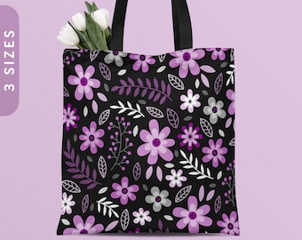 Subtile asexual Blumen Tragetasche | Ace Stolz Geschenk