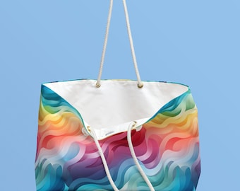 Rainbow Abstract Weekender Bag | Subtle LGBTQ+ Pride Gift
