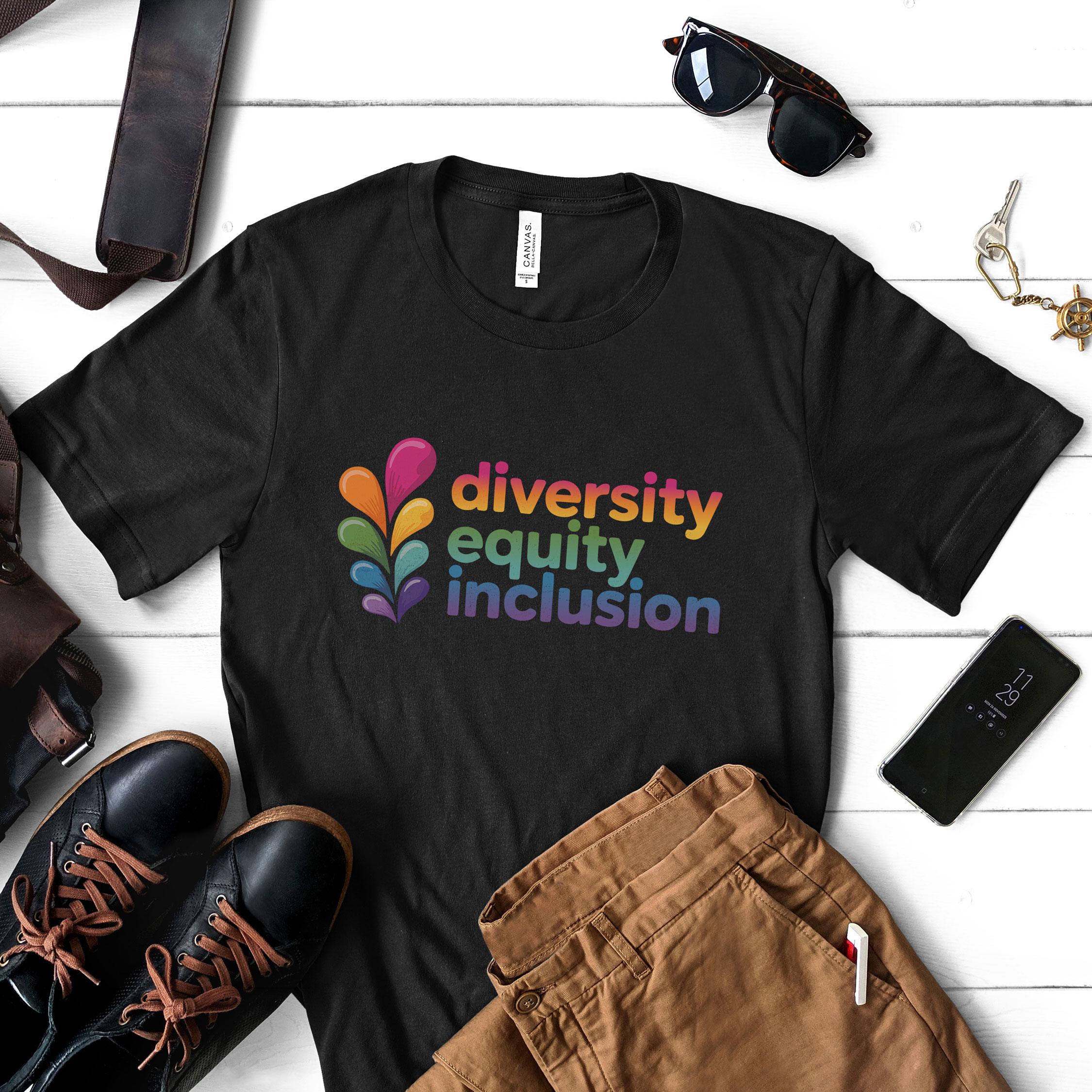 Diversity Equity Inclusion T-shirt | LGBTQ+ DEI Activist Tee XS-4X
