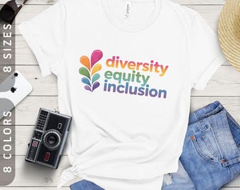 Diversity Equity Inclusion T-Shirt | LGBTQ+ DEI Activist Tee XS-4X