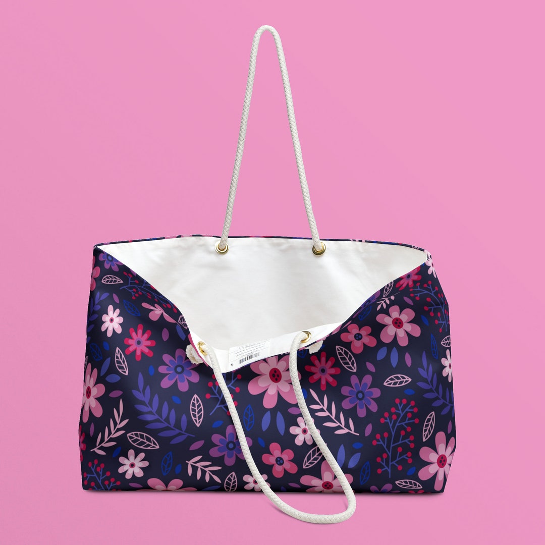 Subtle Bi Bag Subtle Bisexual Flowers Weekender Bag | Bi Pride Gift - Etsy