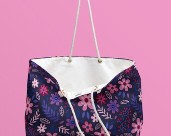 Dezente Bisexuell Blumen Weekender Tasche | Bi Pride Geschenk