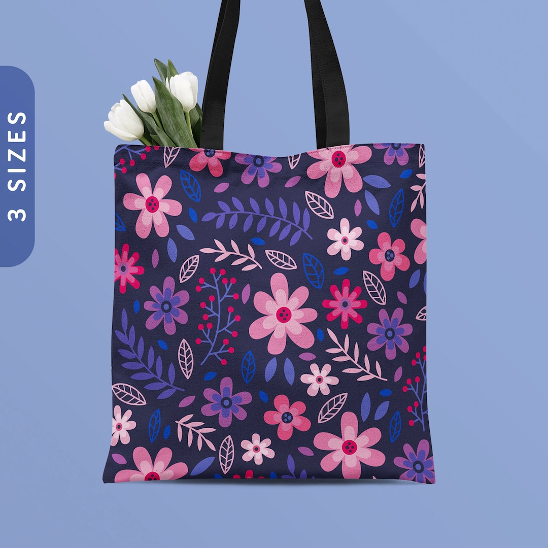 Subtle Bi Bag Subtle Bisexual Flowers Tote Bag | Bi Pride Gift - Etsy