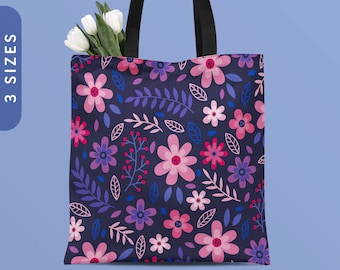 Subtile Bisexual Blumen Tragetasche | Bi Pride Geschenk
