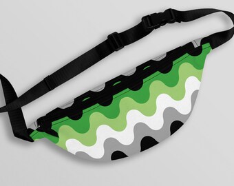 Aromantic Flagge Wellen Bauchtasche | Aro Ace Stolz Geschenk