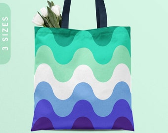 MLM Flag Waves Tote Bag | Gay Pride Gift