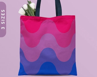 Bisexual Flagge Wellen Einkaufstasche | Bi Pride Geschenk